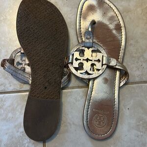 Rose gold Tory sandals